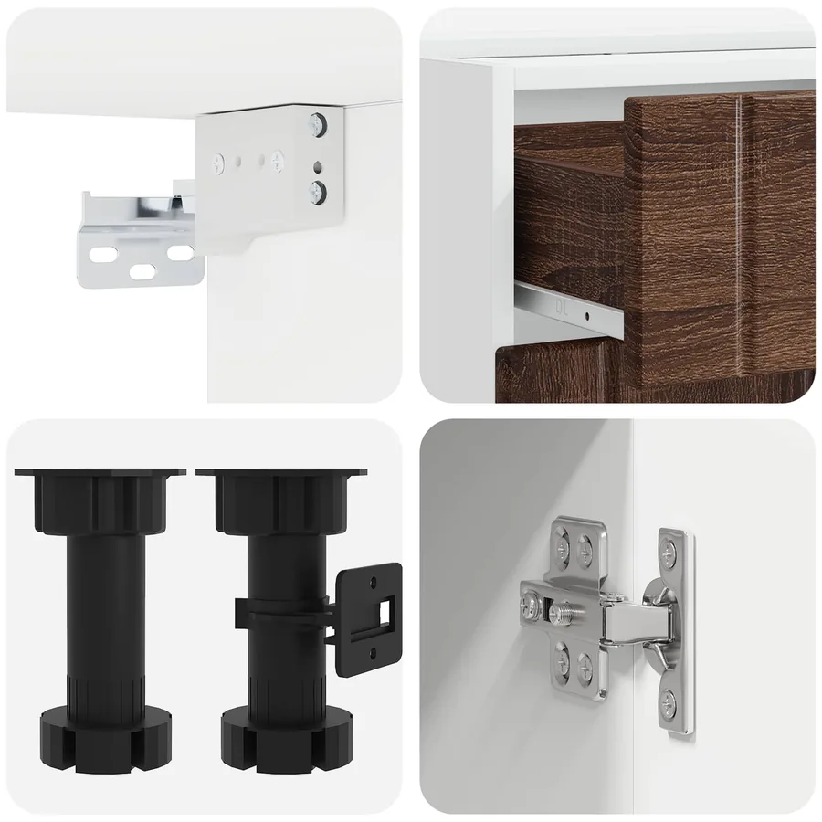 Unité de cuisine LUCCA 4 pcs Chêne brun Bois d'ingénierie - 4