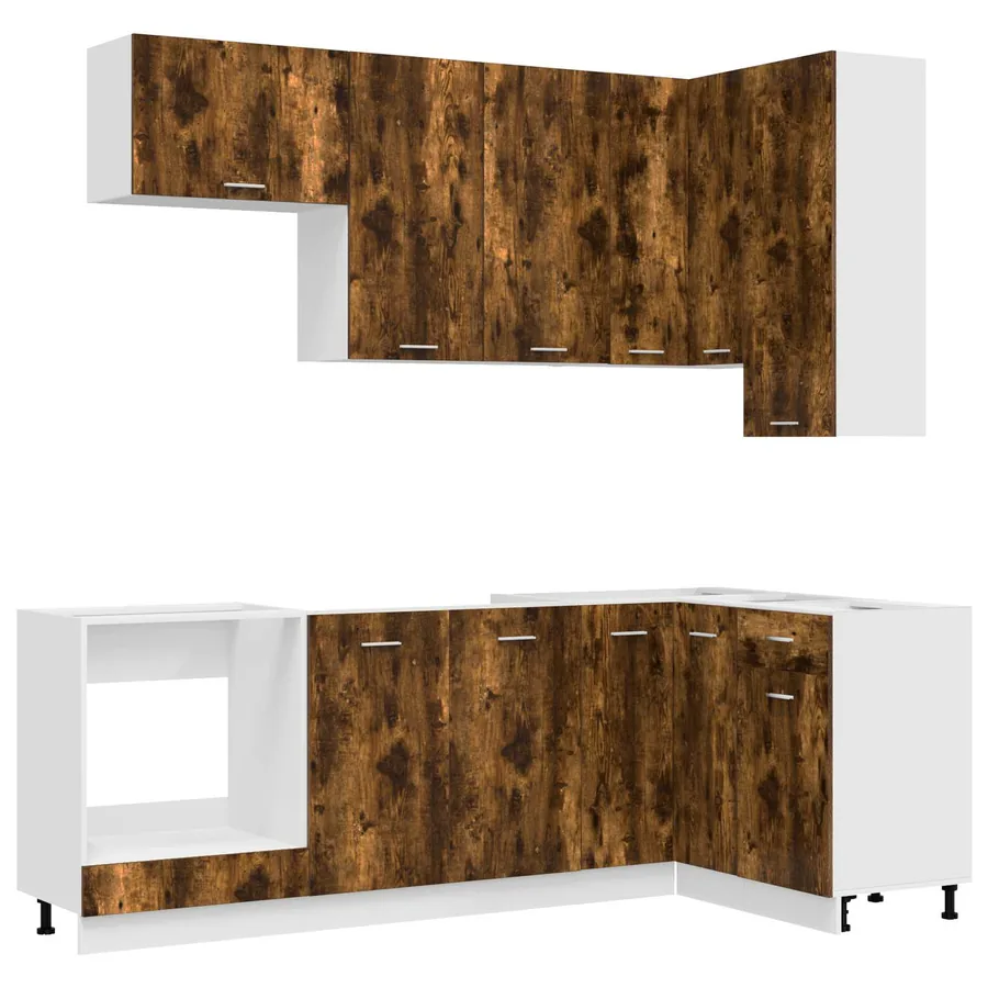 Unité de cuisine LYON 8 pcs Chêne fumé Bois d'ingénierie - 2