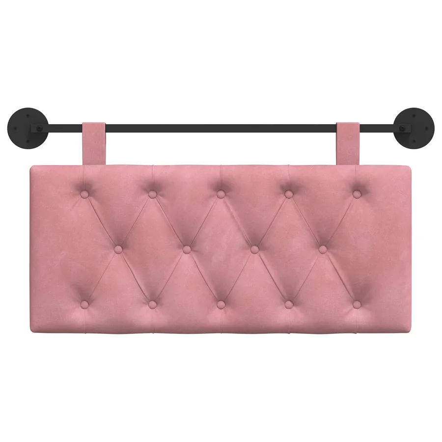 Tête de lit suspendue Avec lumière LED Rose Velours - 5