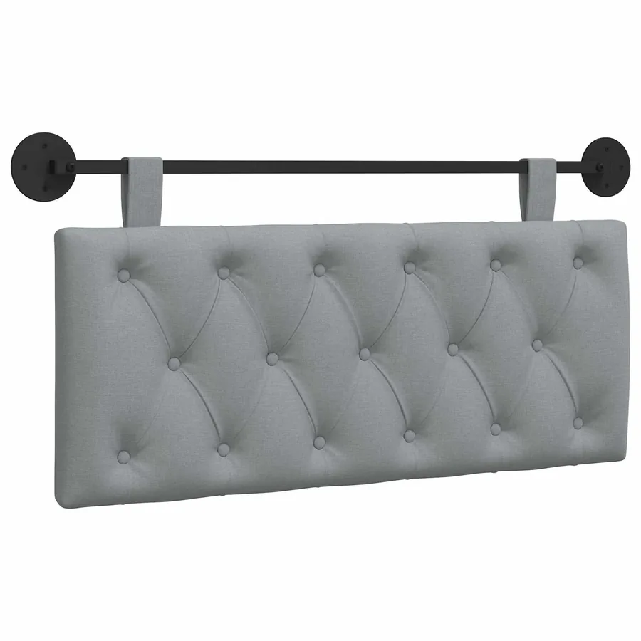 Tête de lit suspendue Gris clair Tissu - 2