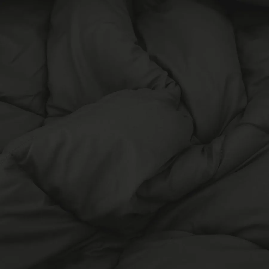 Duvet d'été simple Noir 200 x 200 cm Microfibre - 6
