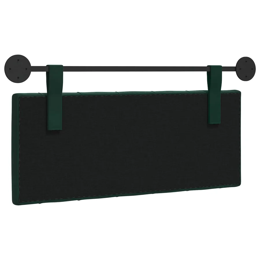 Tête de lit suspendue Avec lumière LED Vert foncé Velours - 7