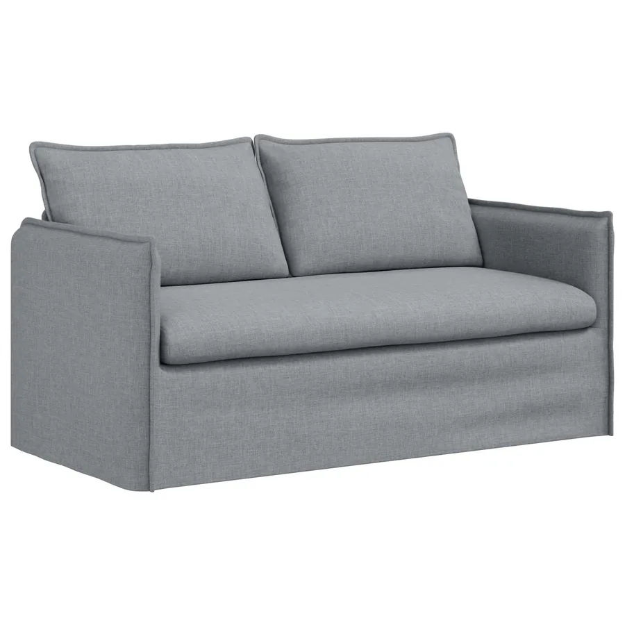 Canapé Gris clair 156 x 82 x 85 cm tissu - 2