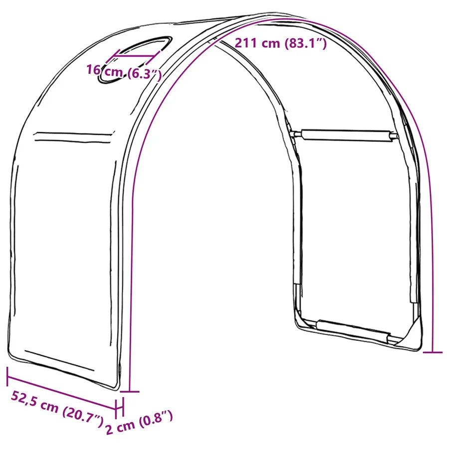 Tunnel de lit 2 pcs Blanc 211 x 52,5 x 2 cm Polyester - 11