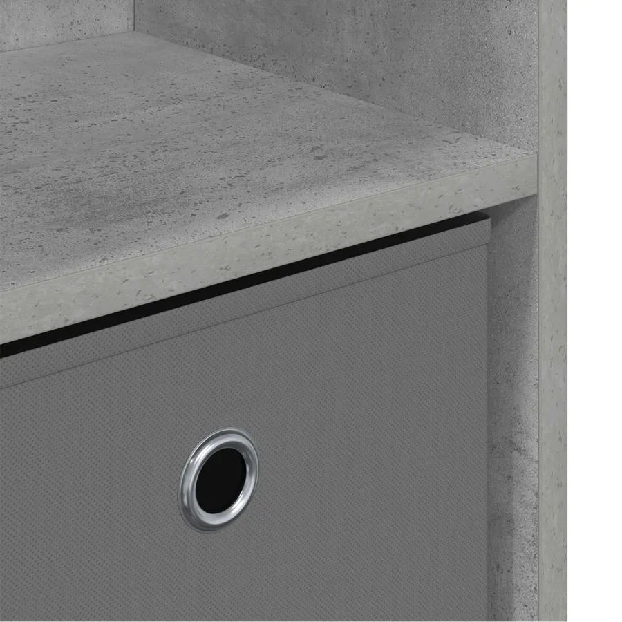 Buffet avec tiroir Gris béton 73,5 x 22,5 x 53,5 cm - 8