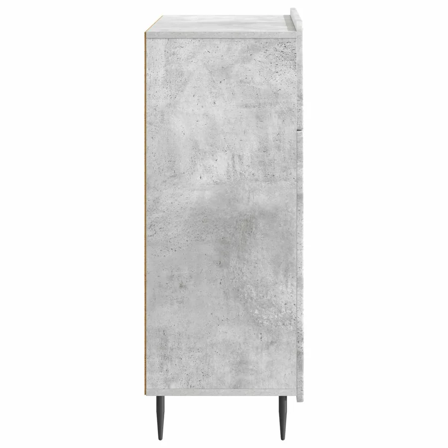 Buffet Gris béton 66 x 34,5 x 92 cm Bois d'ingénierie - 7
