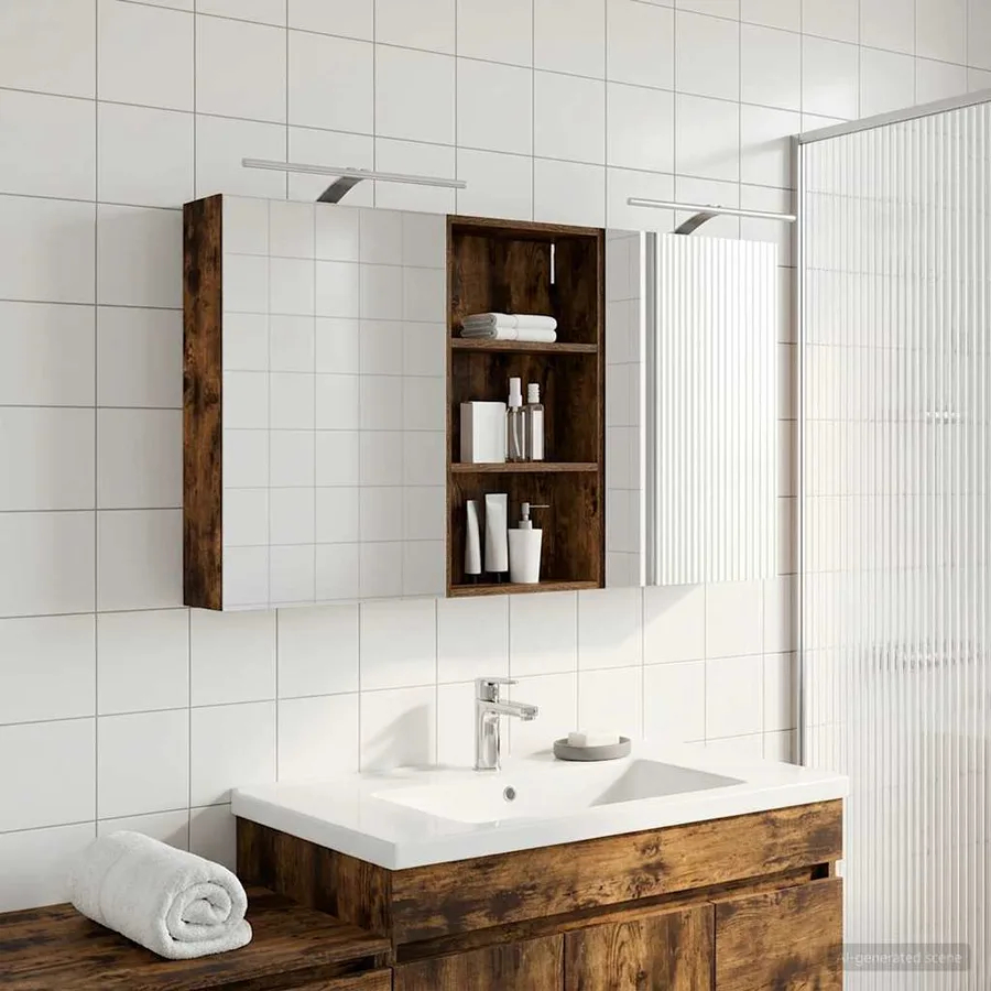 Ensemble de Meubles de Salle de Bain 3 pcs 140 x 14,5 x 70 cm - 4