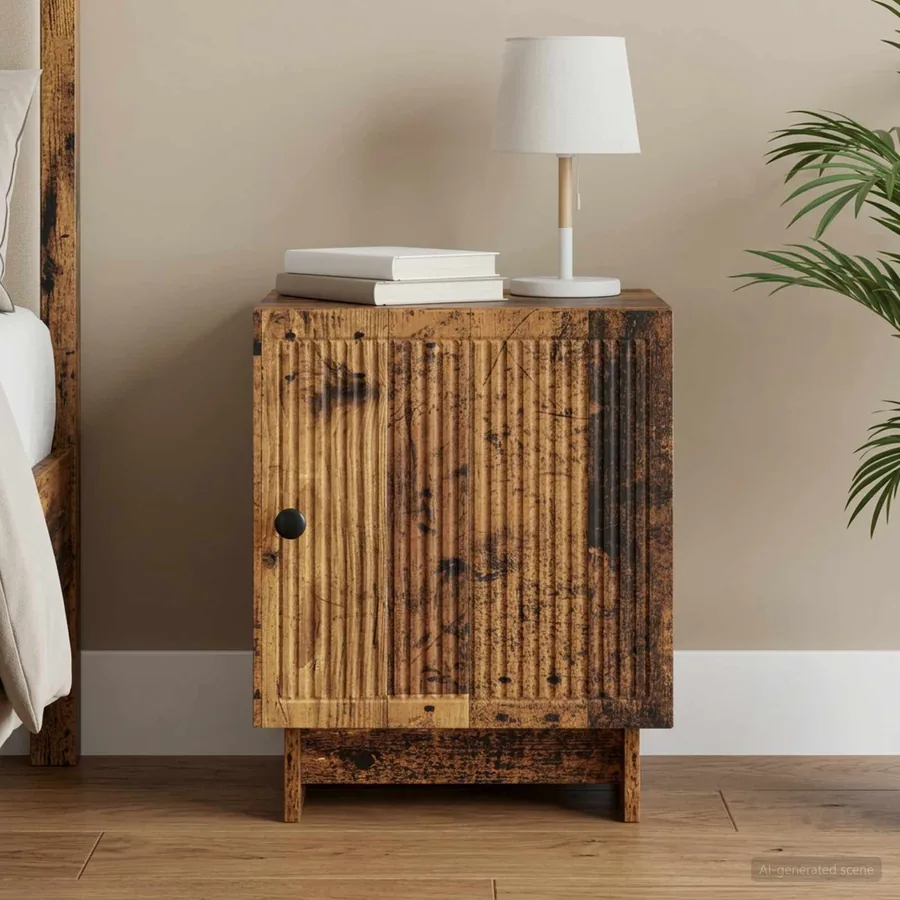 Cabinet de chevet Bois ancien 43 x 34,5 x 50 cm