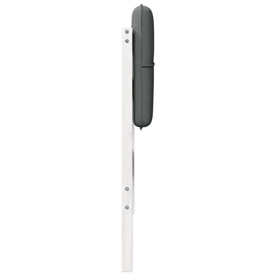 Tête de lit capitonnée Blanc et gris clair 75 cm Pin massif - 5