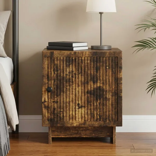 Cabinet de chevet Chêne fumé 43 x 34,5 x 50 cm
