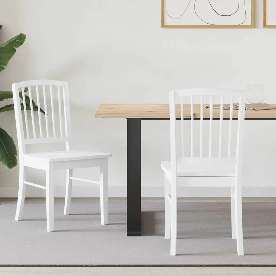 Chaises de salle à manger 2 pcs Blanc 50 x 52,5 x 91 cm