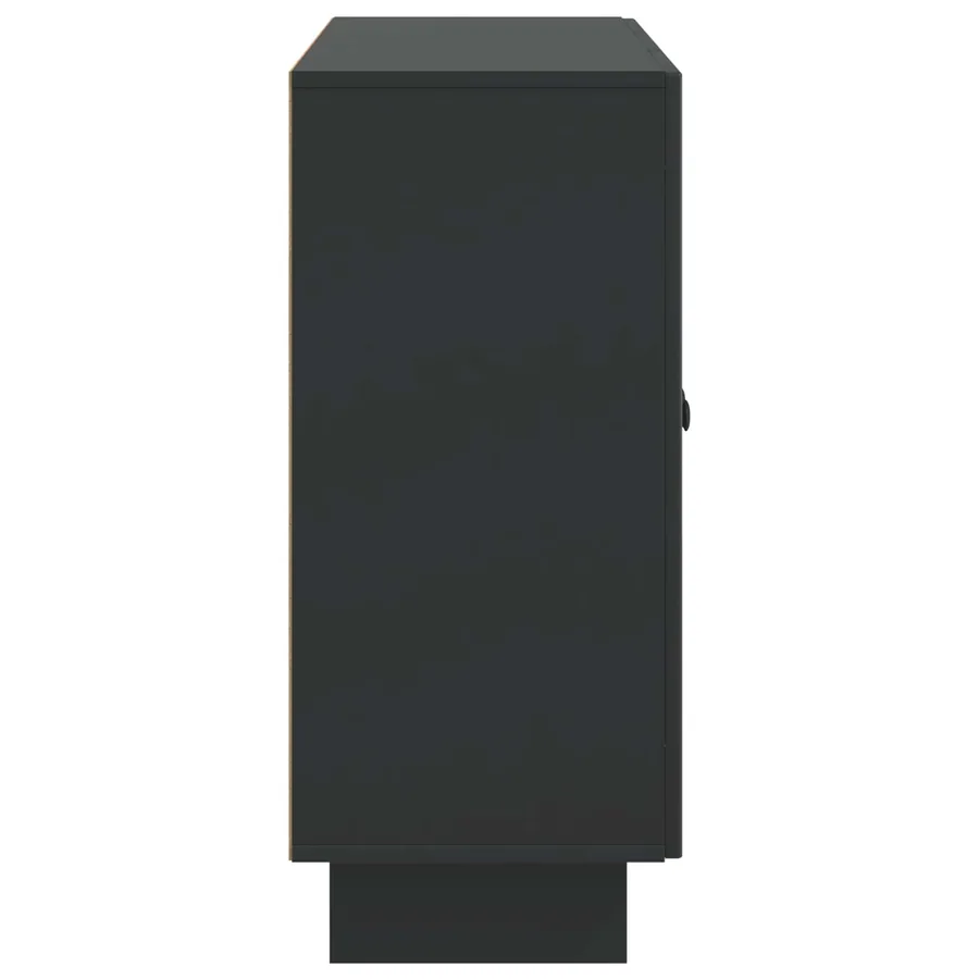 Buffet Noir 89 x 34,5 x 80 cm Bois d'ingénierie - 7