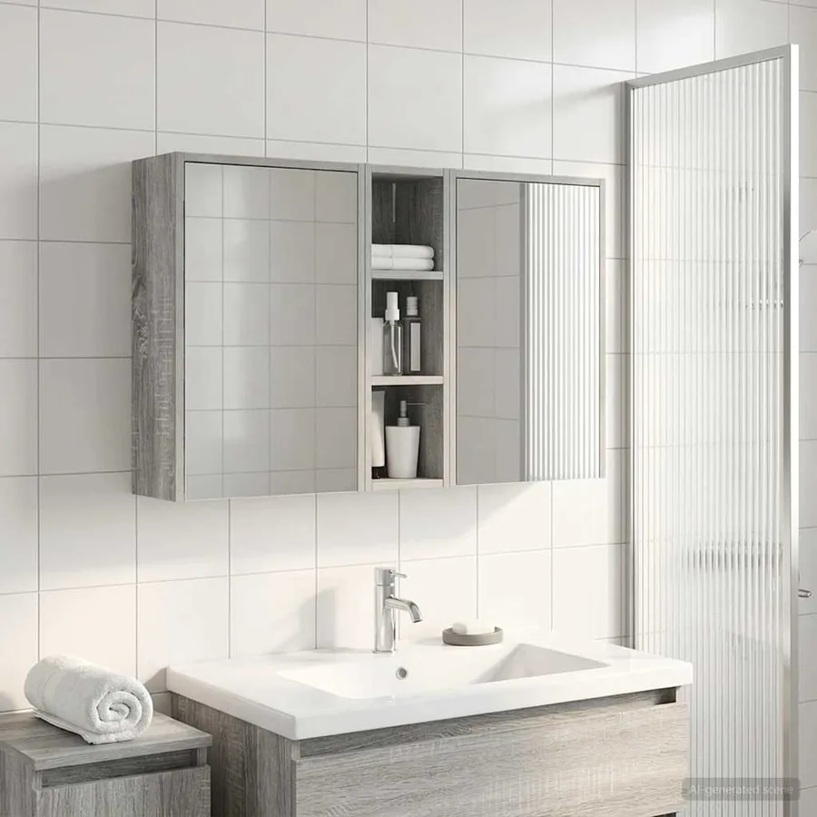 Ensemble de Meubles de Salle de Bain 3 pcs 106 x 16 x 62,5 cm