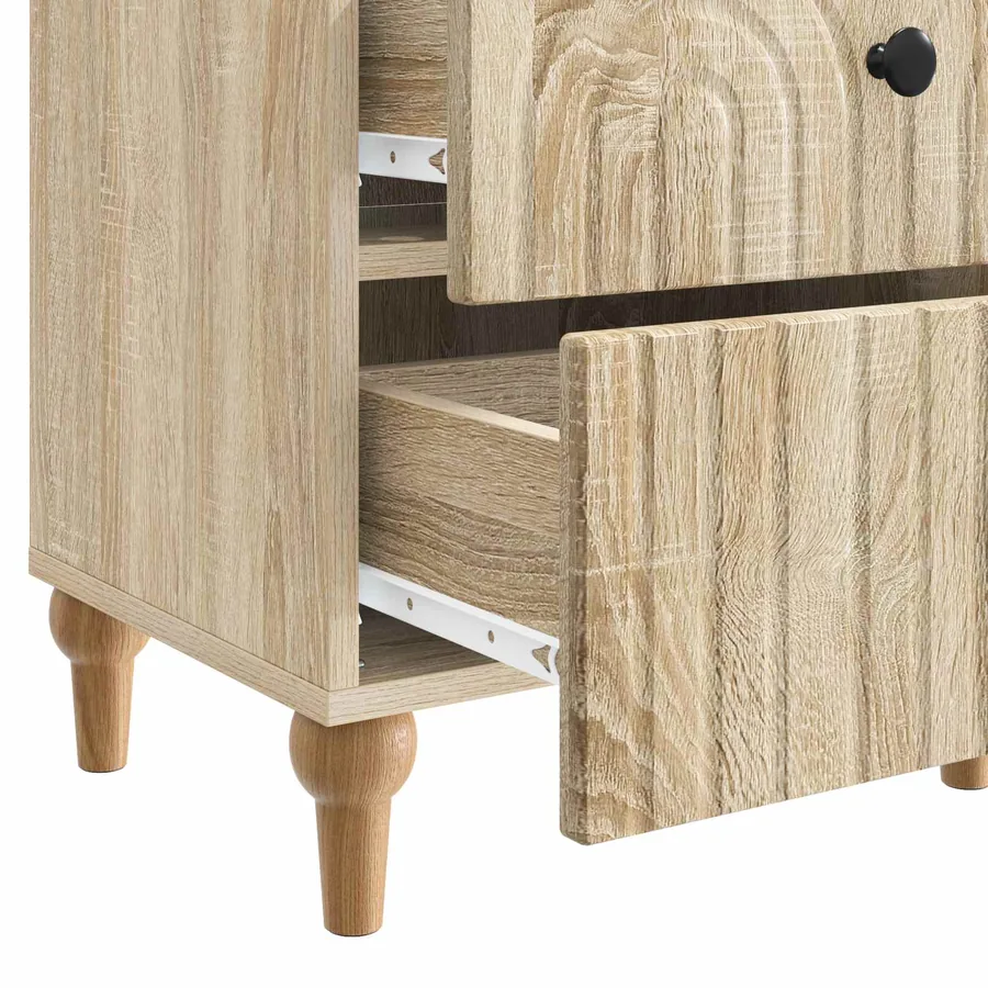 Cabinet de chevet avec tiroir Chêne Sonoma 43 x 34,5 x 48 cm - 9