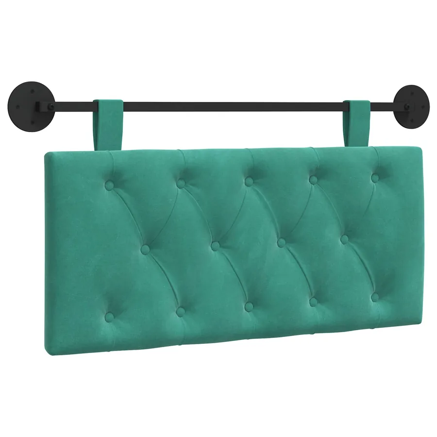 Tête de lit suspendue Avec lumière LED Turquoise Velours - 2