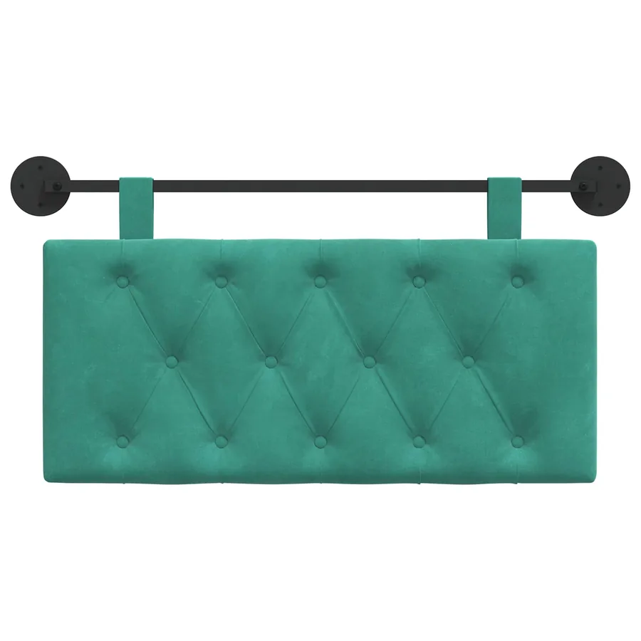 Tête de lit suspendue Avec lumière LED Turquoise Velours - 5