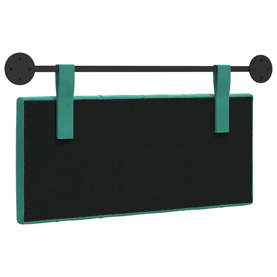 Tête de lit suspendue Avec lumière LED Turquoise Velours - 7