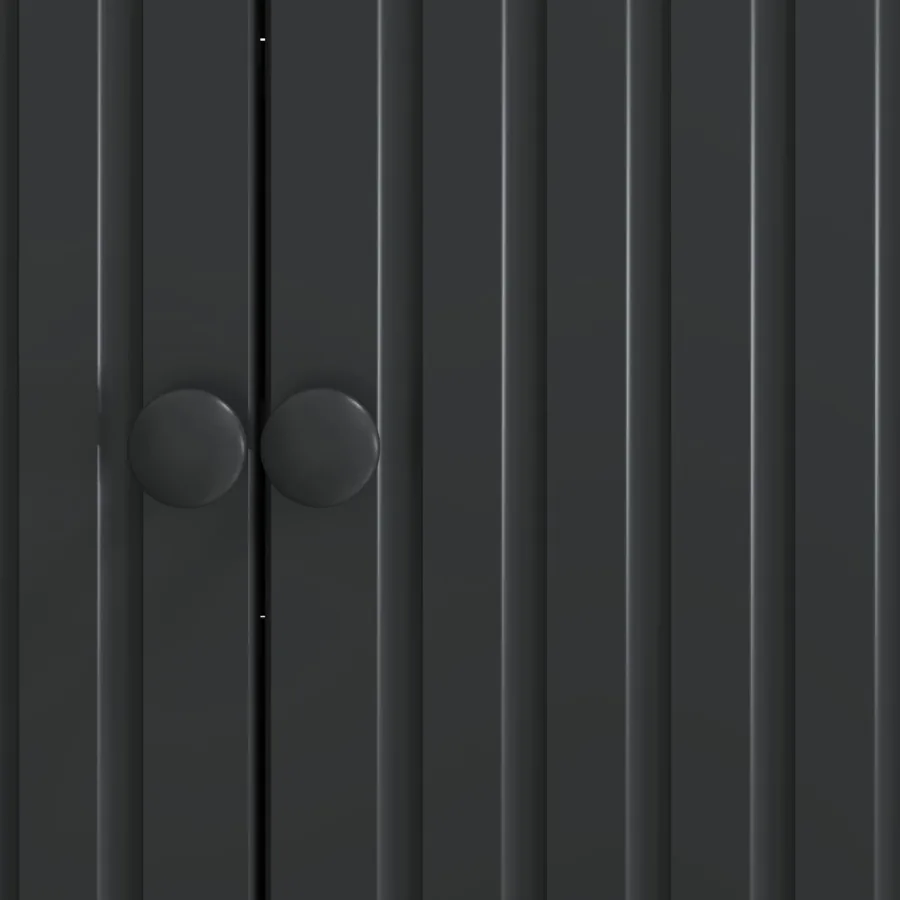 Buffet Noir 89 x 34,5 x 80 cm Bois d'ingénierie - 10
