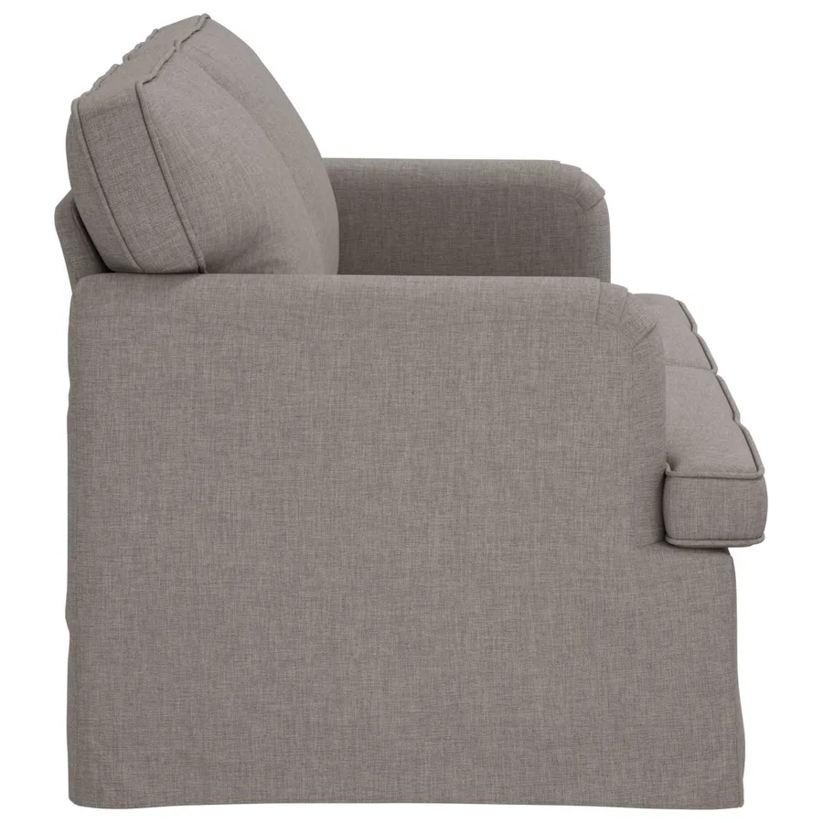 Canapé Taupe 162 x 80 x 85 cm tissu - 5
