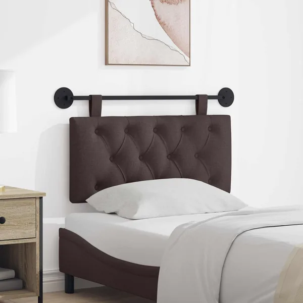Tête de lit suspendue Marron foncé Tissu