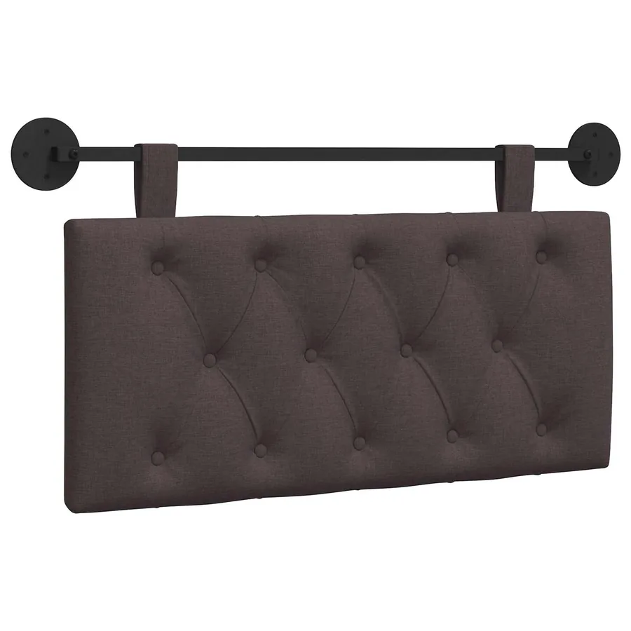 Tête de lit suspendue Marron foncé Tissu - 2