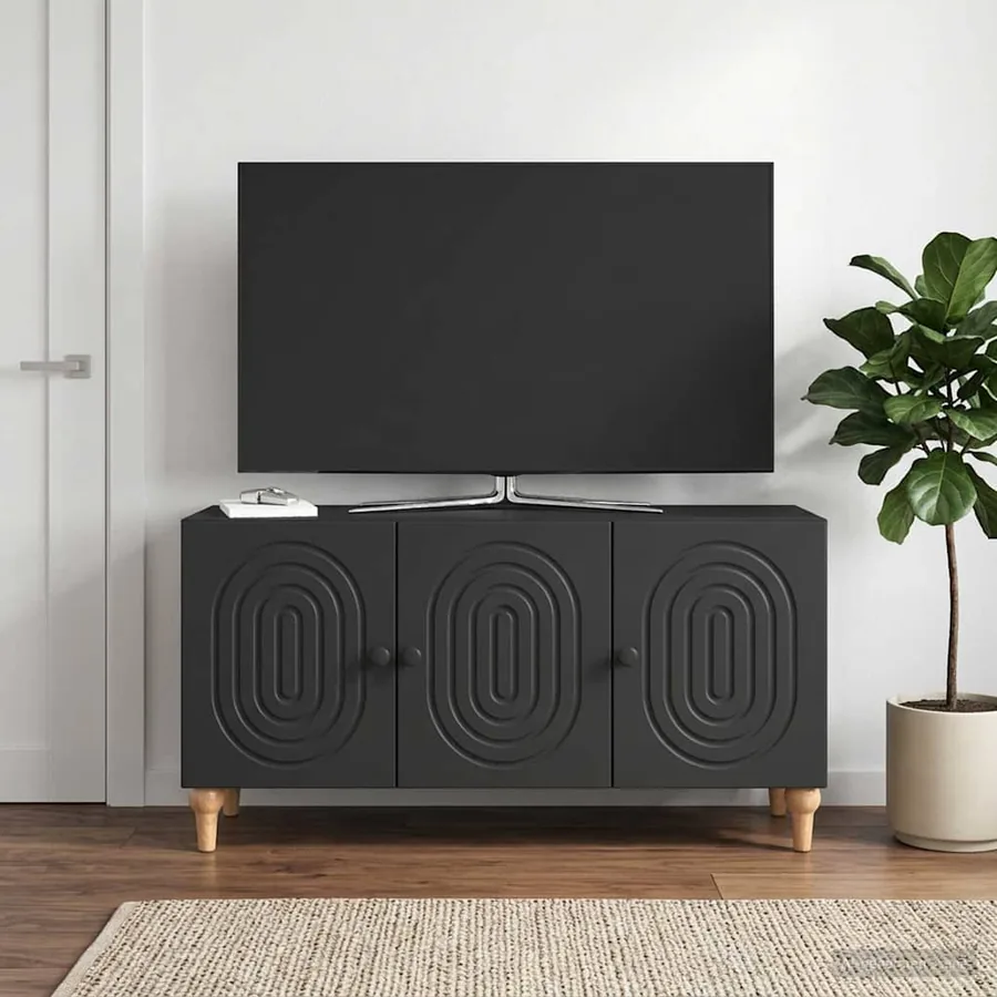 Meuble TV Noir 99 x 34,5 x 50 cm Bois d'ingénierie