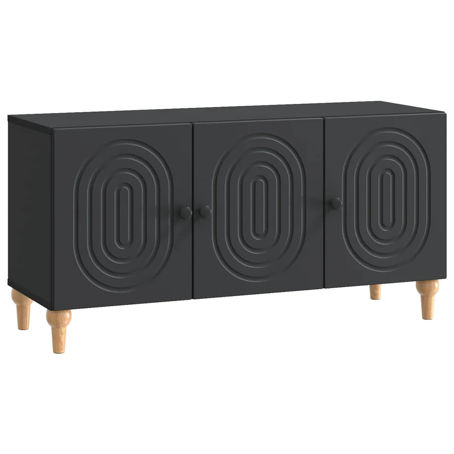 Meuble TV Noir 99 x 34,5 x 50 cm Bois d'ingénierie - 2