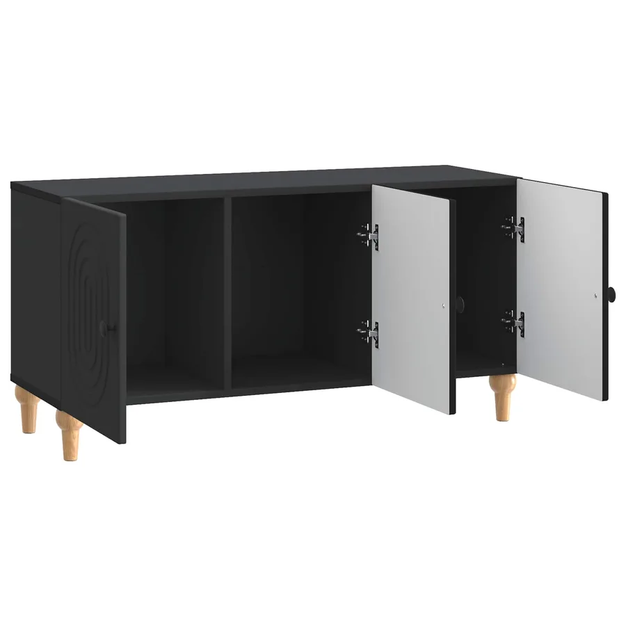 Meuble TV Noir 99 x 34,5 x 50 cm Bois d'ingénierie - 5