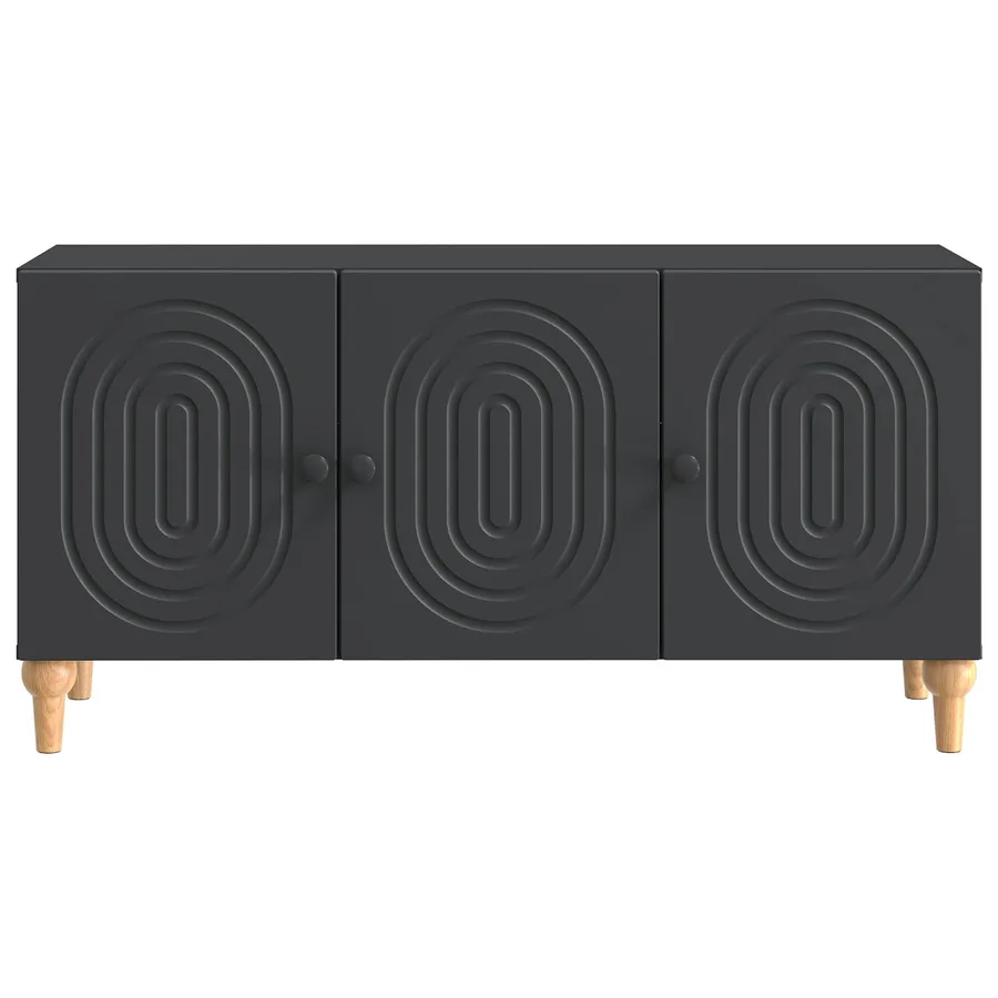 Meuble TV Noir 99 x 34,5 x 50 cm Bois d'ingénierie - 6
