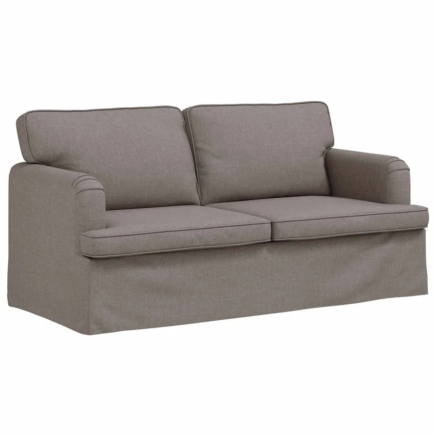Ensemble de Canapés 2 pcs Taupe 162 x 80 x 85 cm tissu - 5