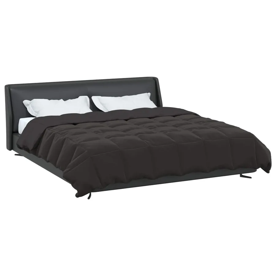 Duvet d'été simple Matelassé Anthracite 220 x 260 cm Microfibre - 3