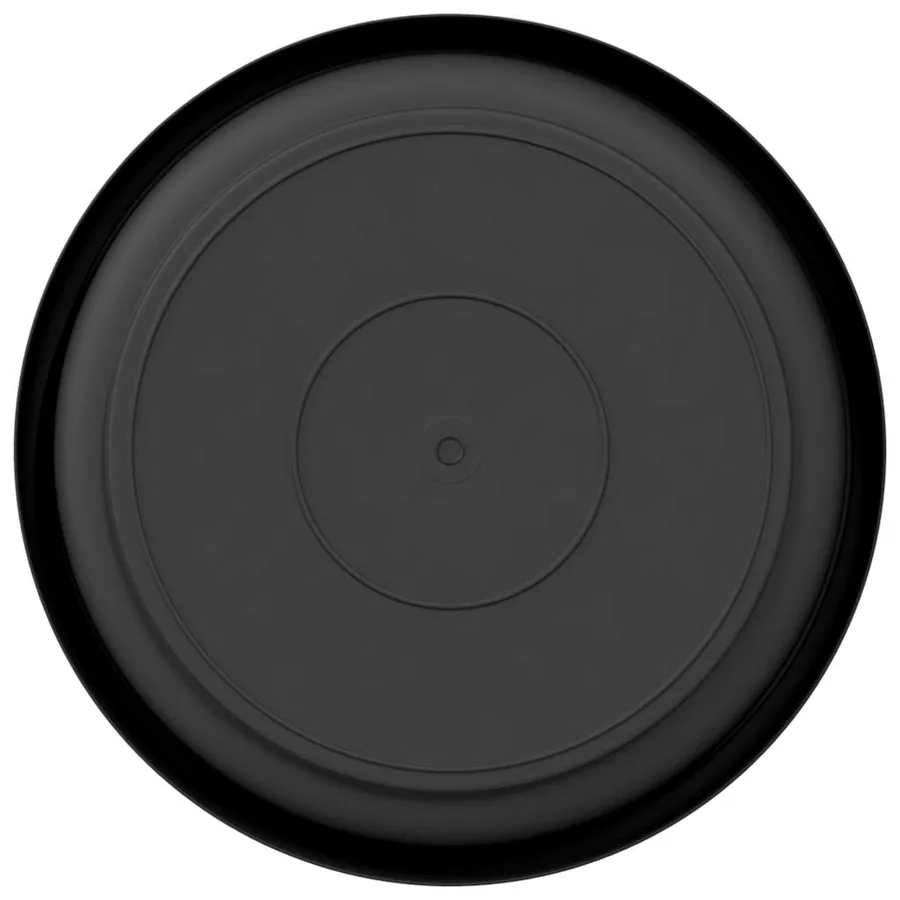 Plateau à fleurs rond 24 pcs Noir Ø 14 x 2 cm Plastique - 6