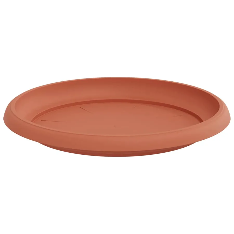 Plateau à fleurs rond 6 pcs Rouge brique Ø 21,5 x 2,5 cm - 5