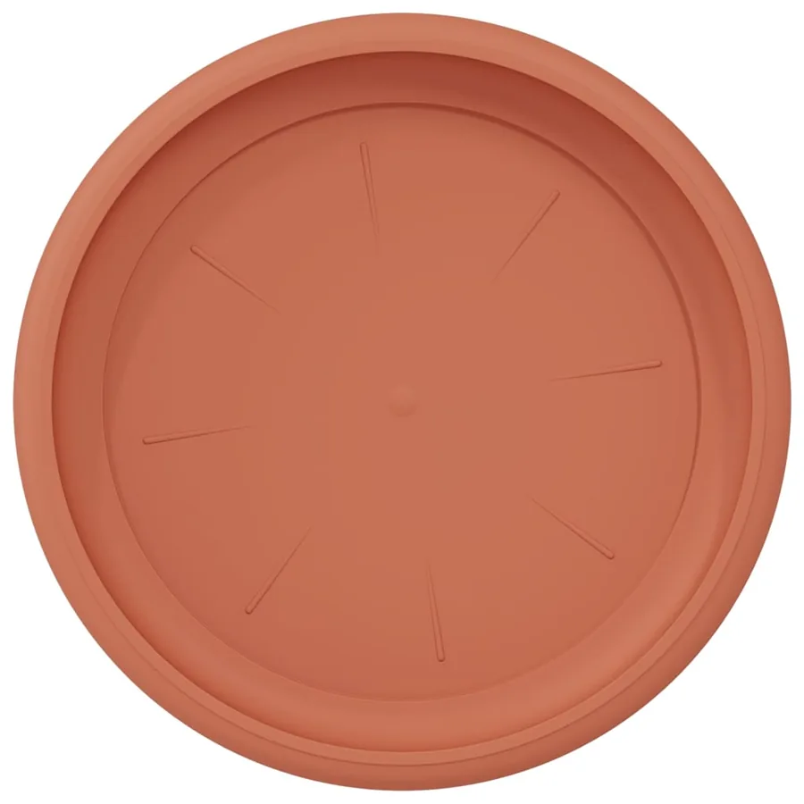 Plateau à fleurs rond 6 pcs Rouge brique Ø 21,5 x 2,5 cm - 7