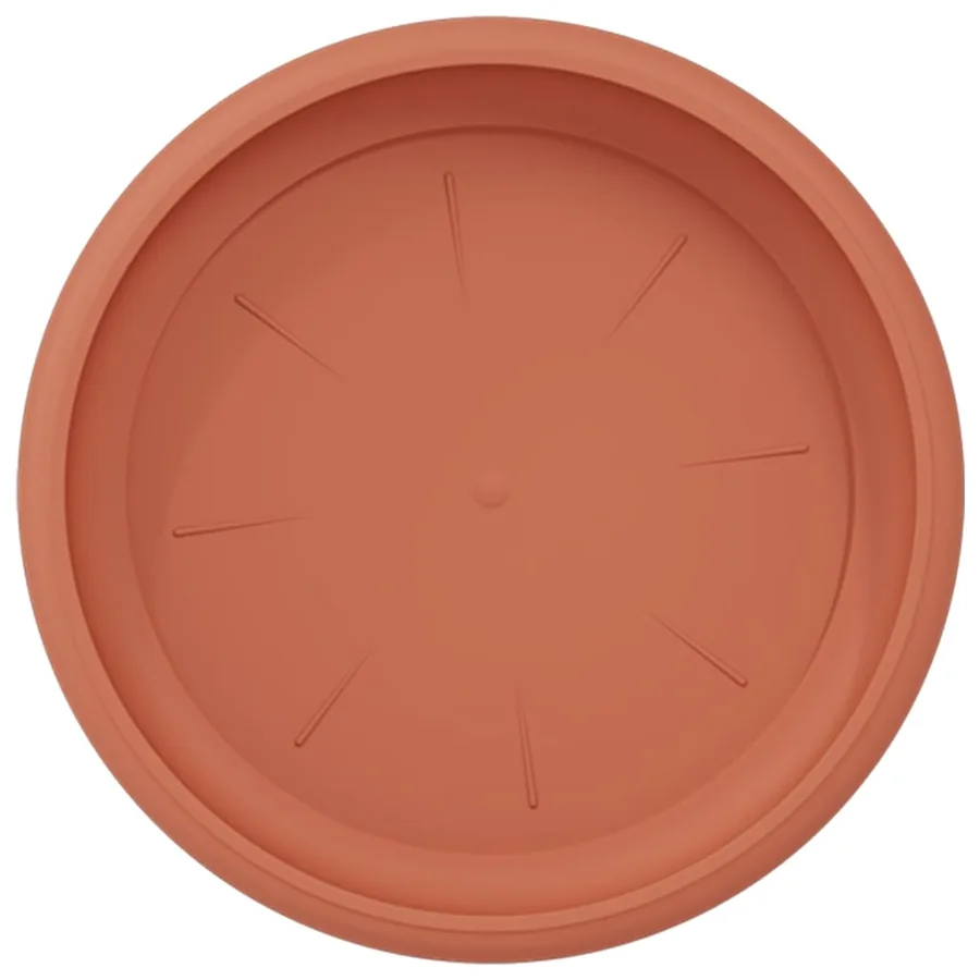 Plateau à fleurs rond 6 pcs Rouge brique Ø 17,5 x 2 cm - 7