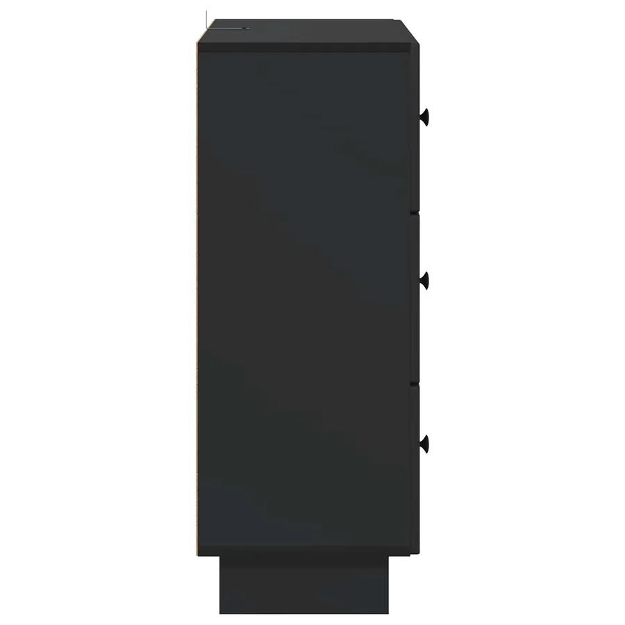 Armoire à tiroirs Noir 66 x 34,5 x 90 cm Bois d'ingénierie - 7