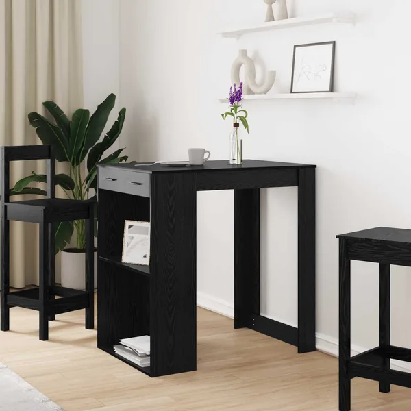 Table de bar Chêne noir 102 x 70 x 103,5 cm Bois d'ingénierie