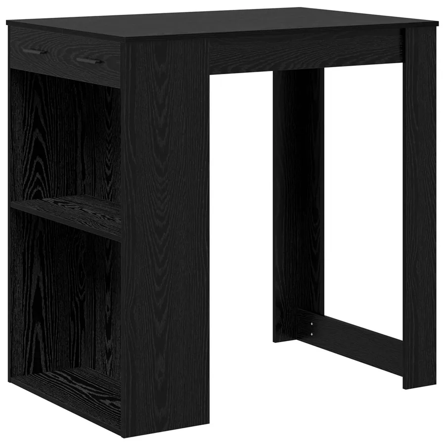 Table de bar Chêne noir 102 x 70 x 103,5 cm Bois d'ingénierie - 2
