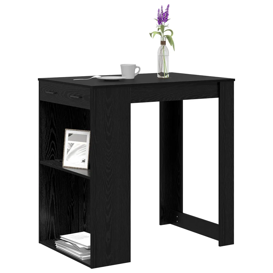 Table de bar Chêne noir 102 x 70 x 103,5 cm Bois d'ingénierie - 3