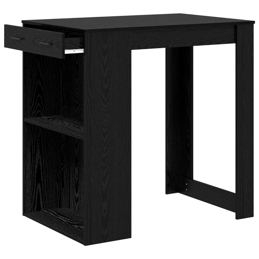 Table de bar Chêne noir 102 x 70 x 103,5 cm Bois d'ingénierie - 4