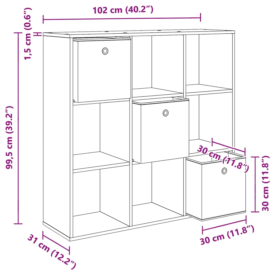 Buffet Chêne artisanal 102 x 31 x 99,5 cm - 13