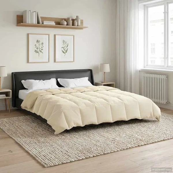 Duvet d'hiver Matelassé Crème 200 x 240 cm Microfibre