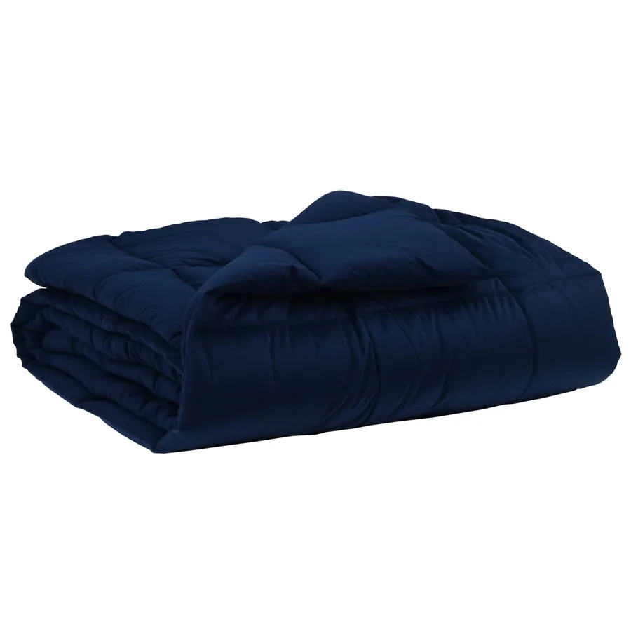 Duvet complet toute l'année Bleu foncé 200 x 240 cm Microfibre - 2
