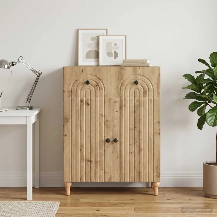 Buffet Chêne artisanal 66 x 34,5 x 90 cm Bois d'ingénierie