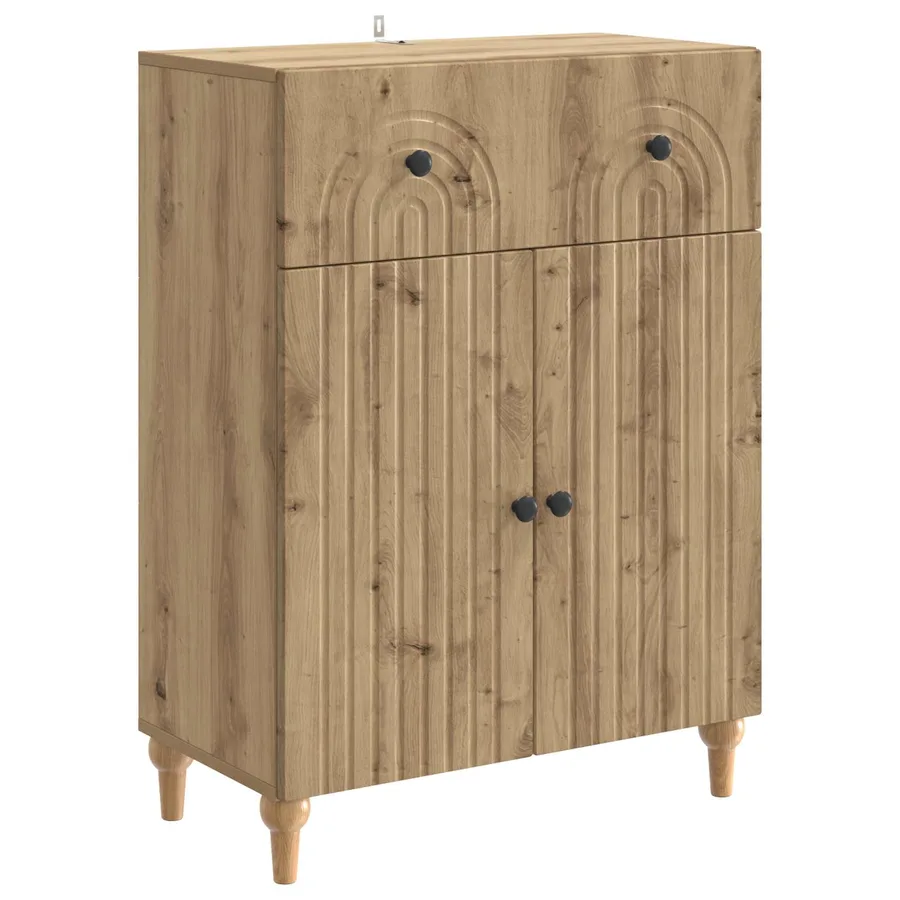 Buffet Chêne artisanal 66 x 34,5 x 90 cm Bois d'ingénierie - 2