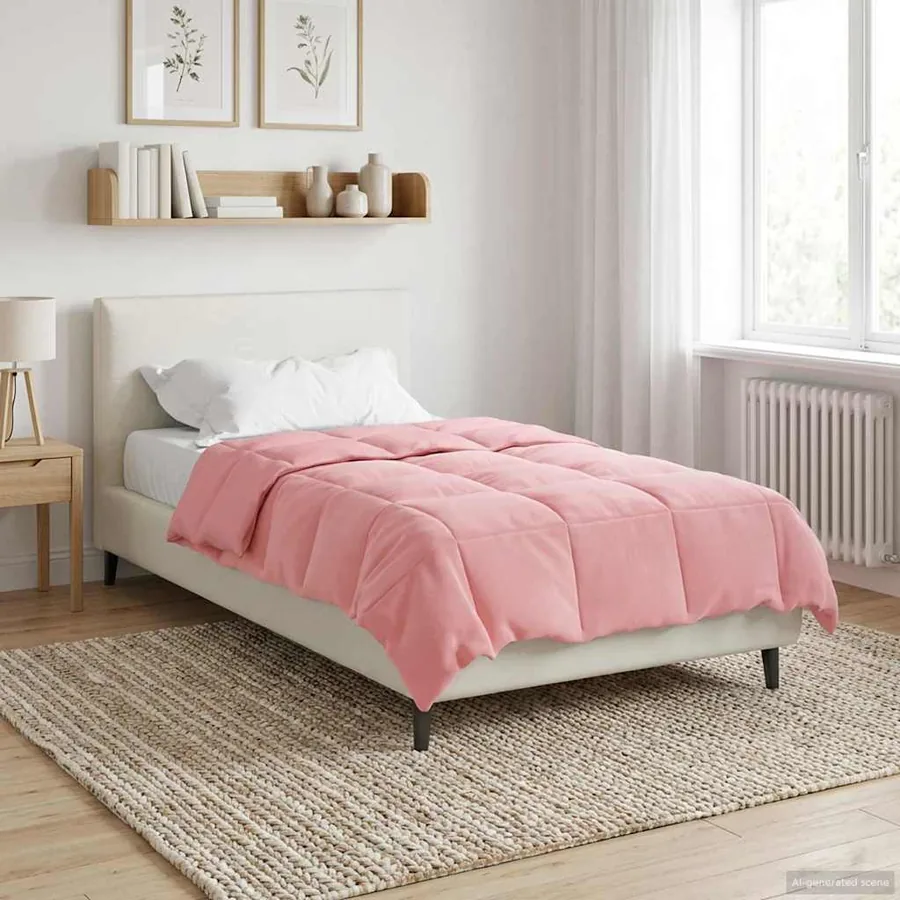 Duvet complet toute l'année Rose 140 x 200 cm Microfibre - 4