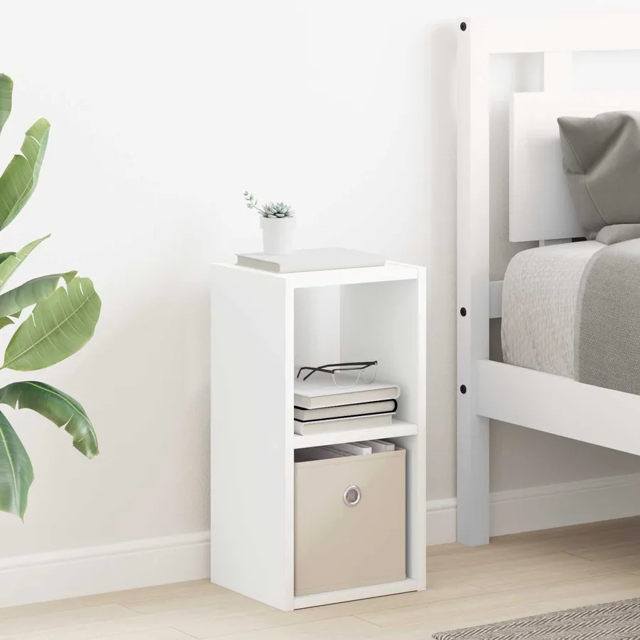 Table de chevet avec tiroir 2 pcs Blanc 25,5 x 22 x 49,5 cm - 4