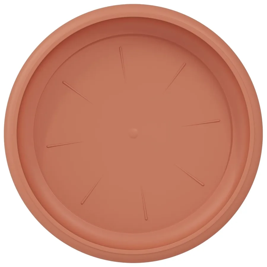 Plateau à fleurs rond 24 pcs Rouge brique Ø 21,5 x 2,5 cm - 7
