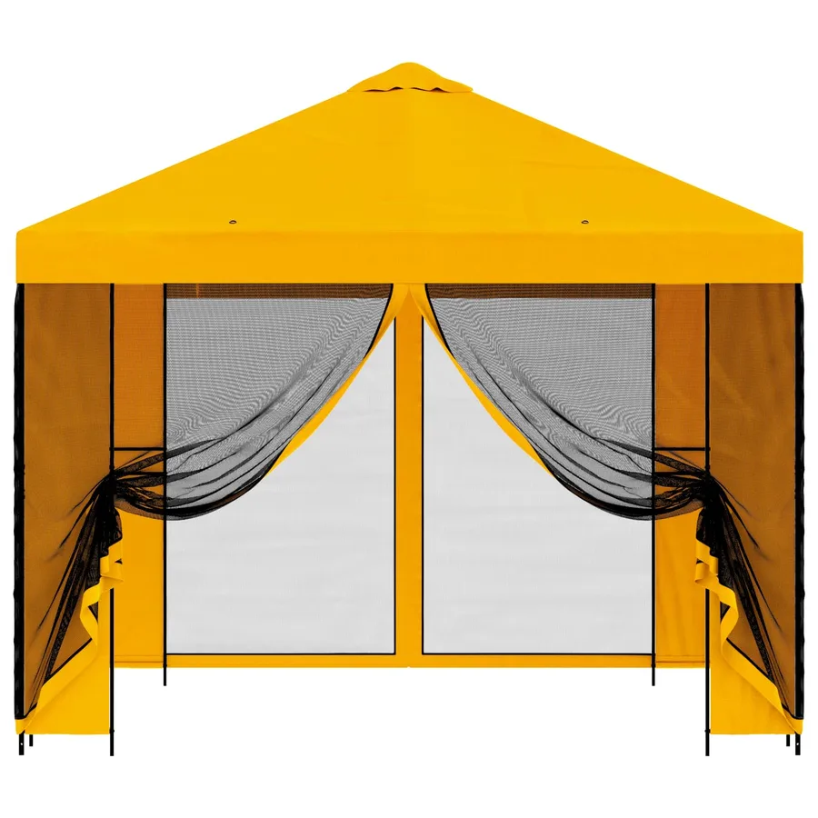 Abri de jardin avec parois 3 x 3 m Jaune Polyester et Acier - 5