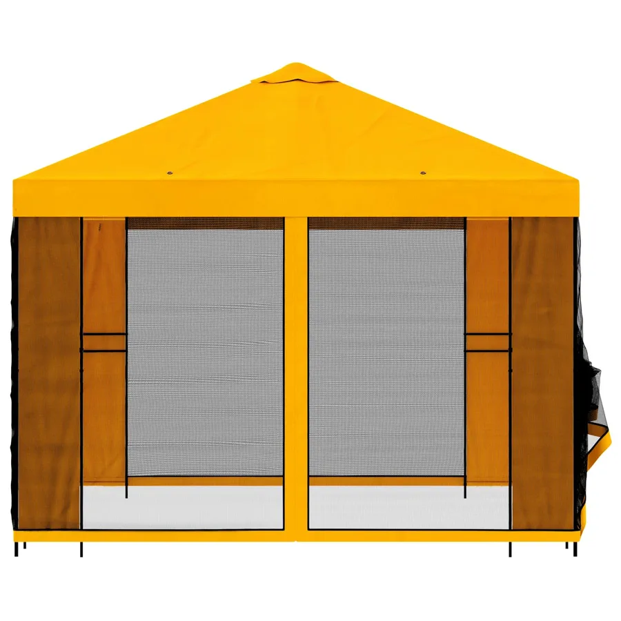 Abri de jardin avec parois 3 x 3 m Jaune Polyester et Acier - 6